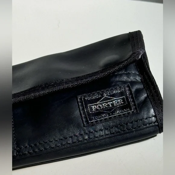 Black Supple Leather Long Wallet Porter High Quality Made In Japan NWOT New - Picture 1 of 11